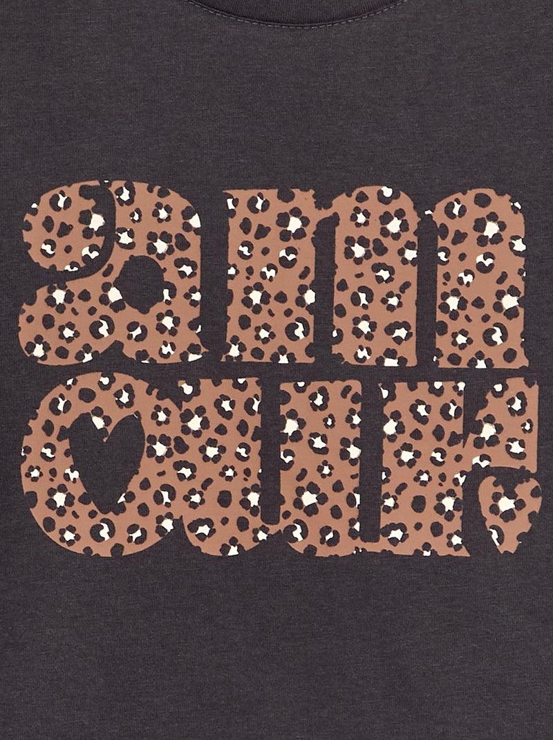 T-shirt estampado - coleção fácil de vestir Cinza - Kiabi