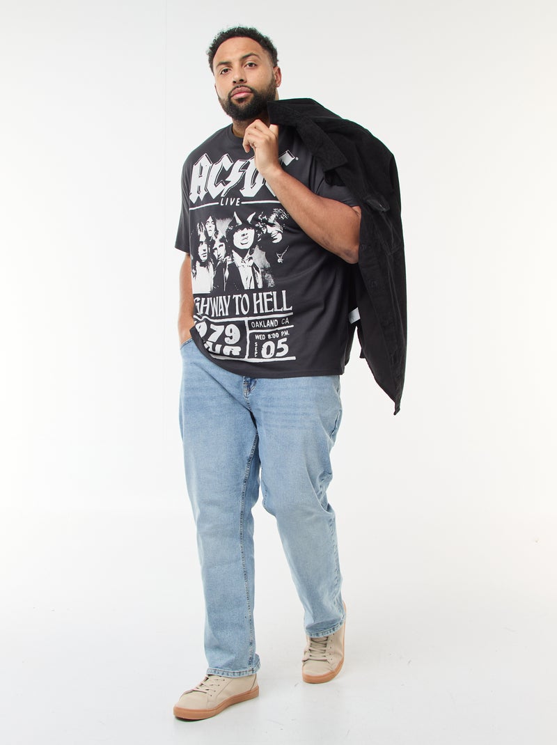 T-shirt estampado 'AC/DC' de manga curta Preto - Kiabi