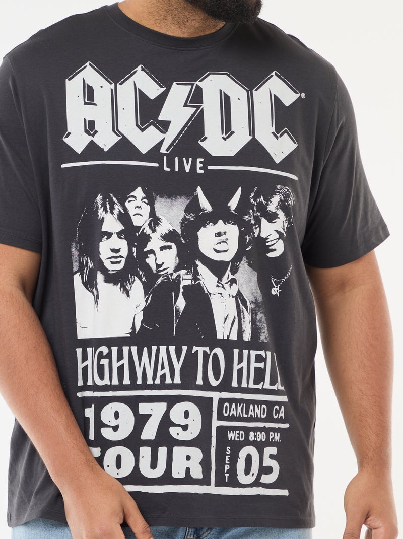 T-shirt estampado 'AC/DC' de manga curta Preto - Kiabi