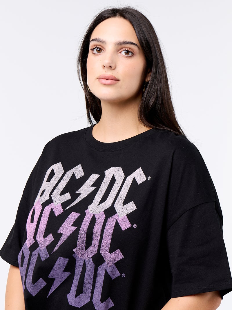T-shirt estampado \'AC/DC\' de manga curta Preto - Kiabi