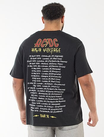 T-shirt estampado 'AC/DC' de mangas curtas