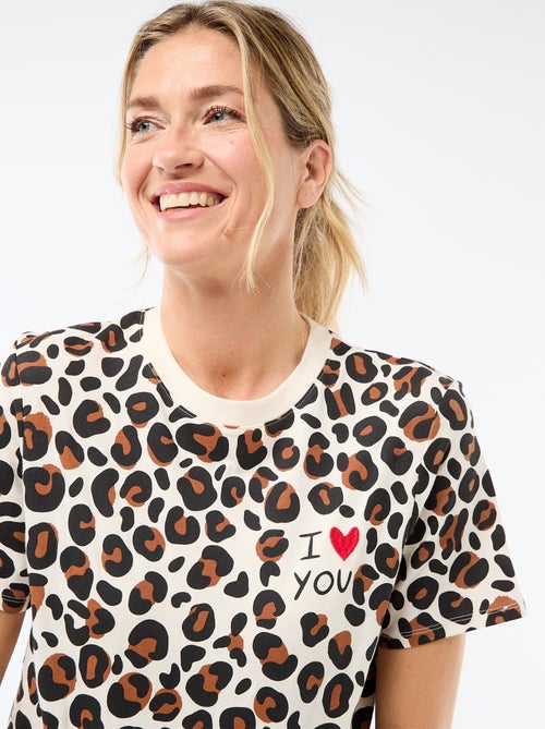 T-shirt estampado 'Agathe Sorlet x Kiabi' - Dia dos Namorados - Kiabi