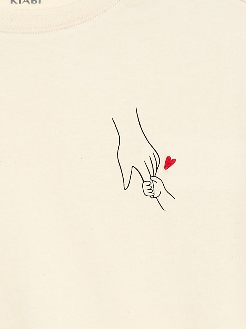 T-shirt estampado 'Agathe Sorlet x Kiabi' - Dia dos Namorados Branco - Kiabi