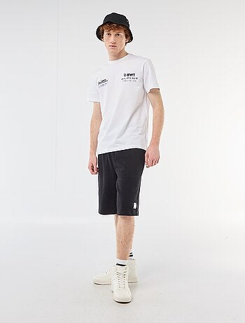 T-shirt estampado 'alpine' em algodão liso