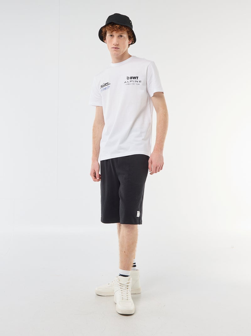 T-shirt estampado 'alpine' em algodão liso Branco - Kiabi