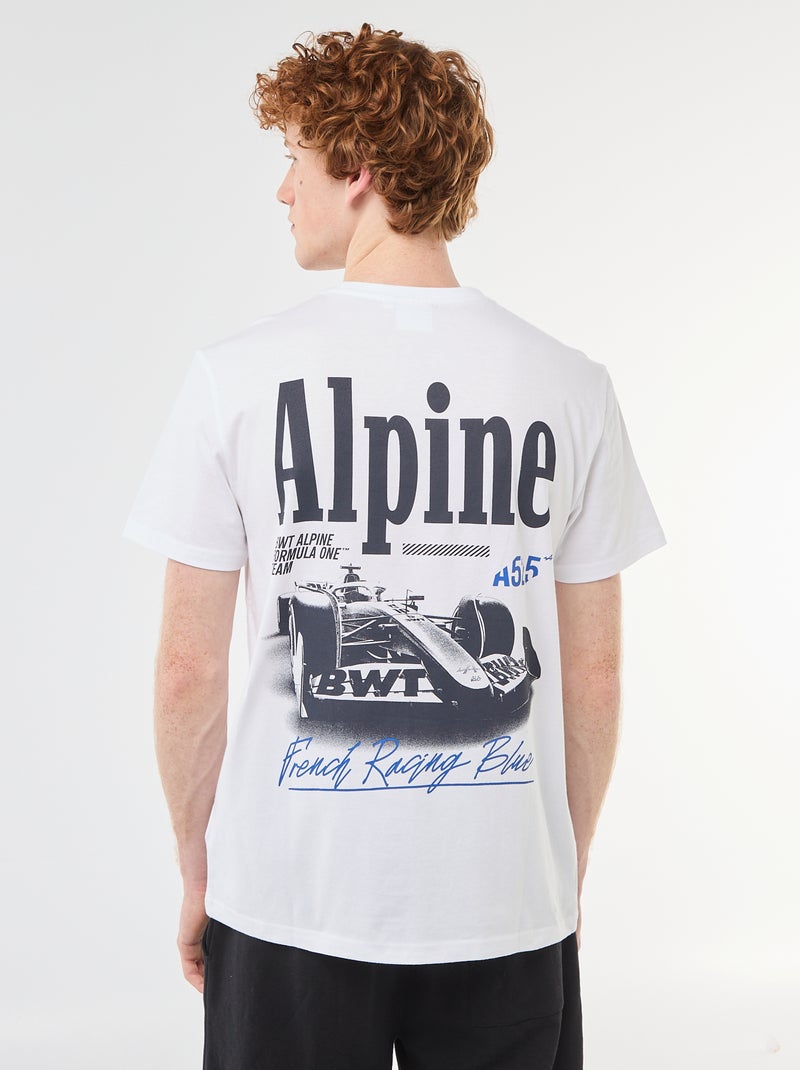 T-shirt estampado 'alpine' em algodão liso Branco - Kiabi