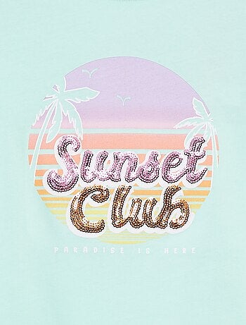 T-shirt estampado animado manga curta