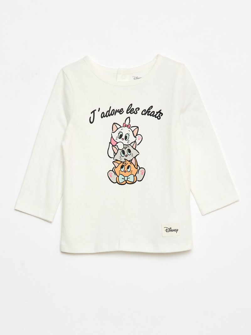 T-shirt estampado 'Aristogatos' 'Disney' Branco - Kiabi