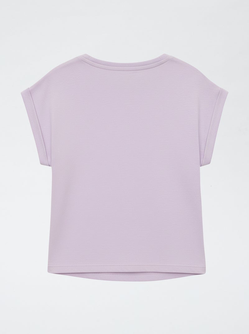 T-shirt estampado 'Bluey' em jersey de algodão Violeta - Kiabi