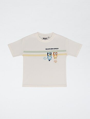 T-shirt estampado 'Bluey' estilo degradê em algodão