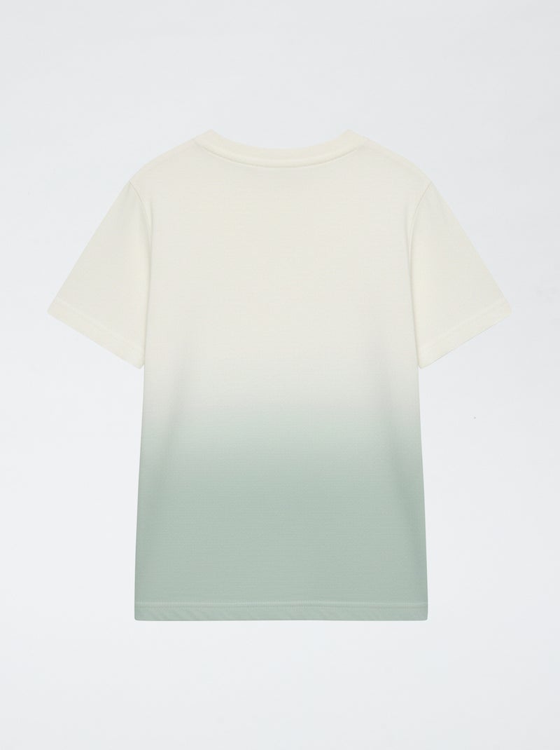 T-shirt estampado 'Bluey' estilo degradê em algodão Verde claro - Kiabi