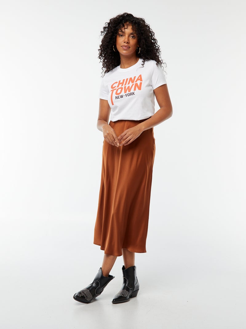 T-shirt estampado Branco - Kiabi