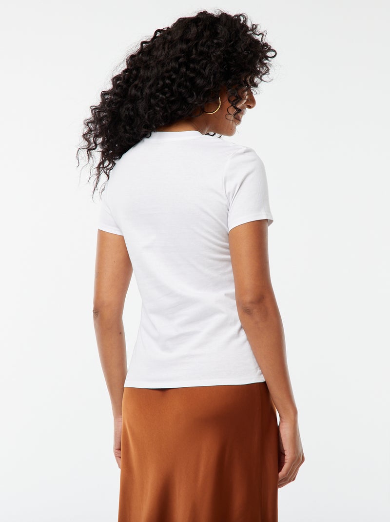 T-shirt estampado Branco - Kiabi
