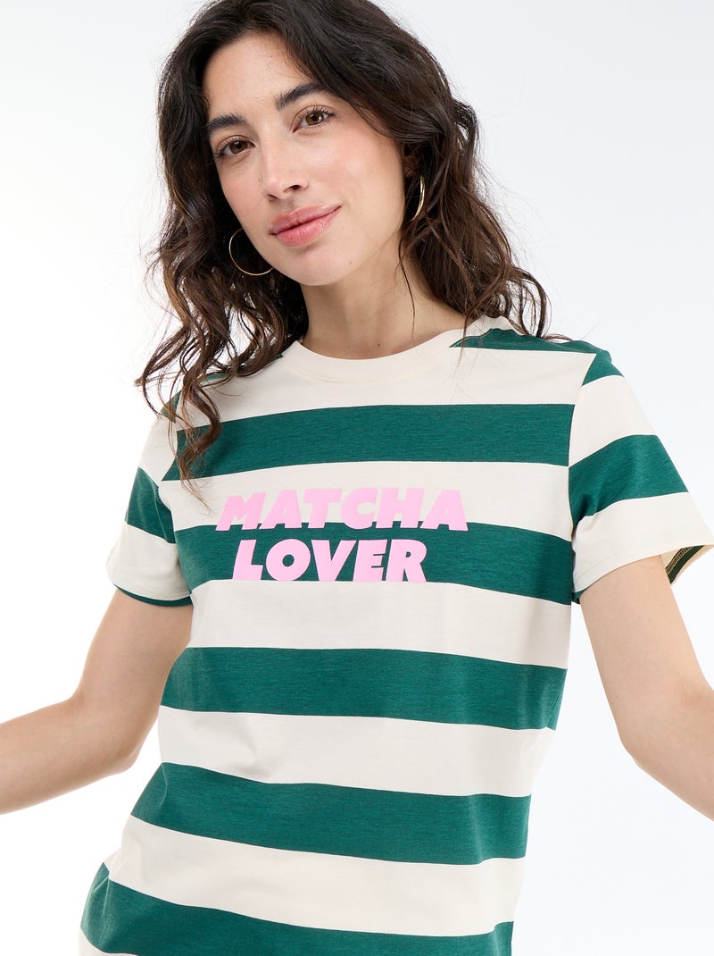 T-shirt estampado Branco - Kiabi