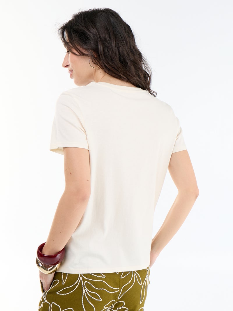 T-shirt estampado Branco - Kiabi