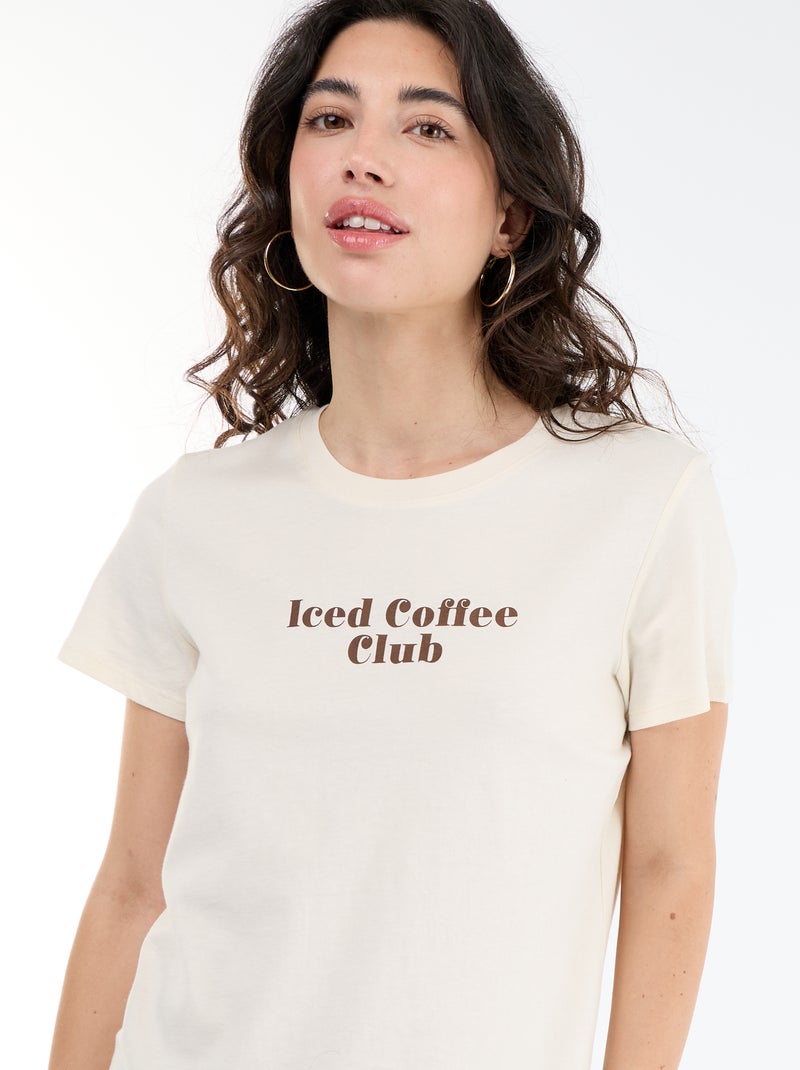 T-shirt estampado Branco - Kiabi