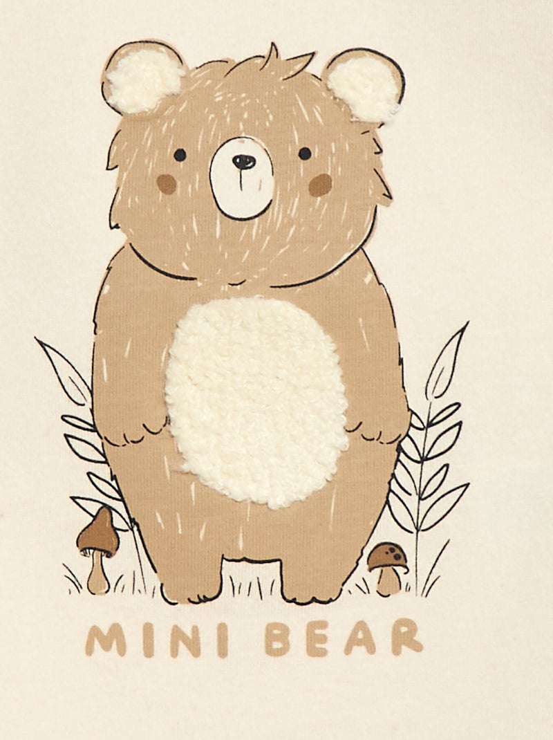 T-shirt estampado com desenho animado Branco - Kiabi