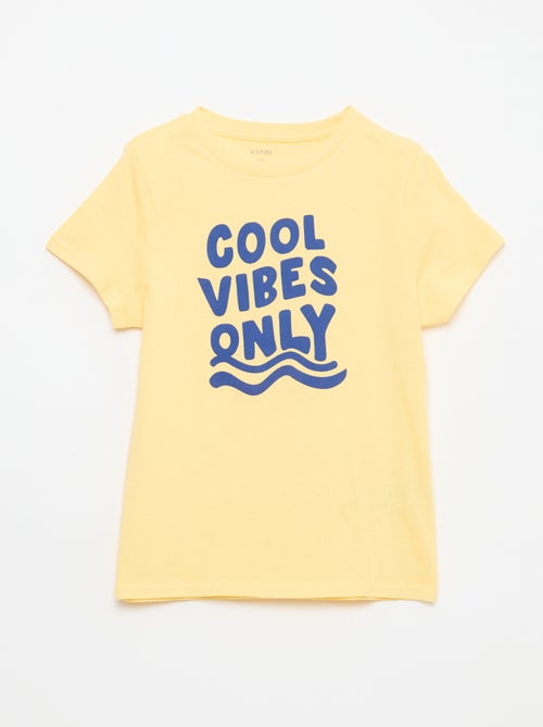 T-shirt estampado com mensagem - Kiabi