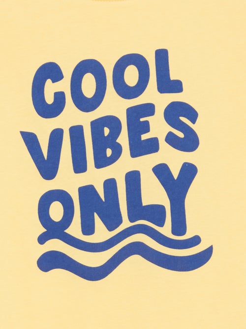 T-shirt estampado com mensagem - Kiabi