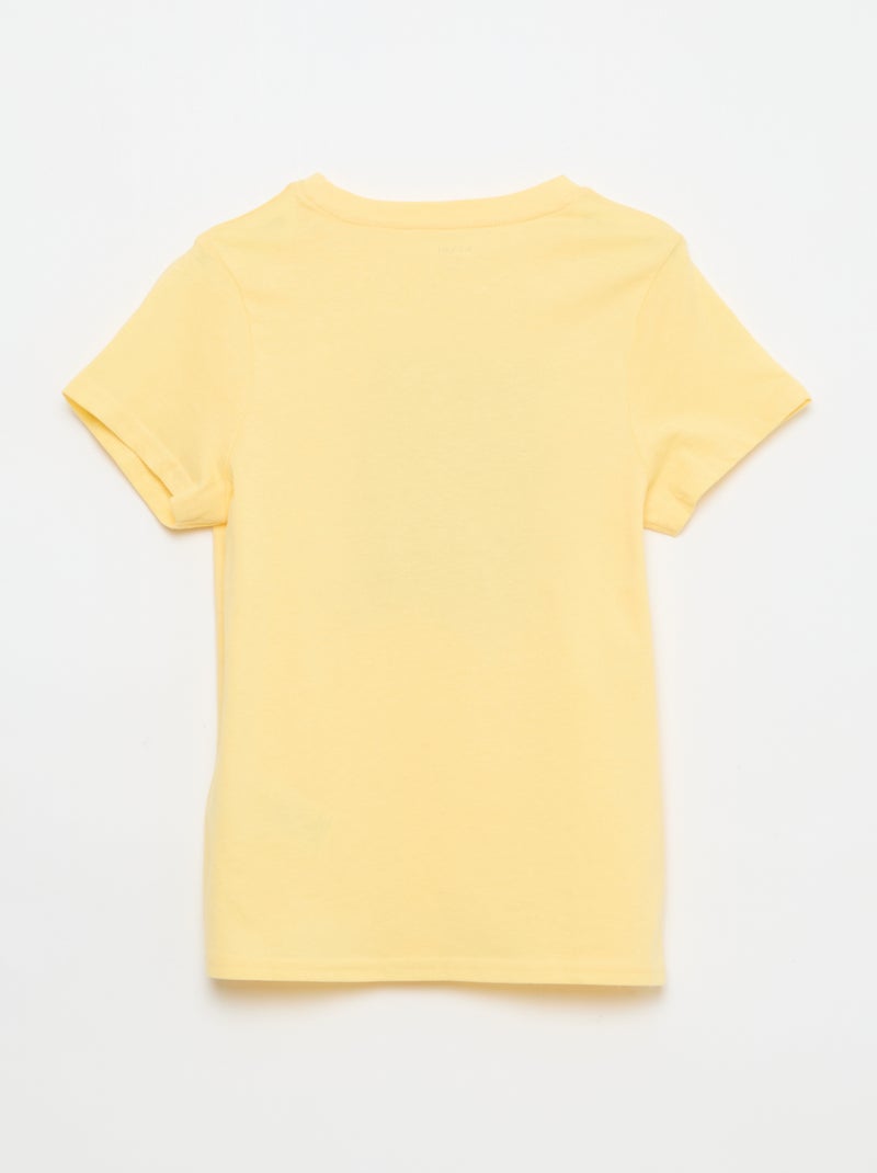 T-shirt estampado com mensagem Amarelo - Kiabi