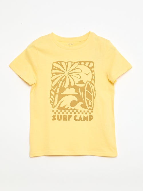 T-shirt estampado com mensagem - Kiabi