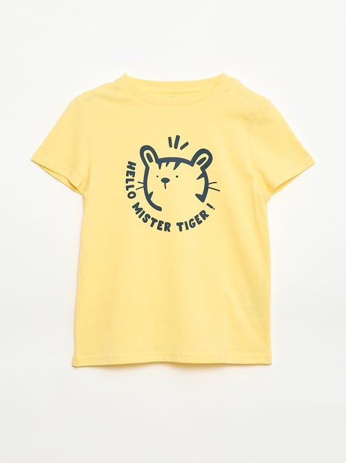 T-shirt estampado com mensagem - Kiabi