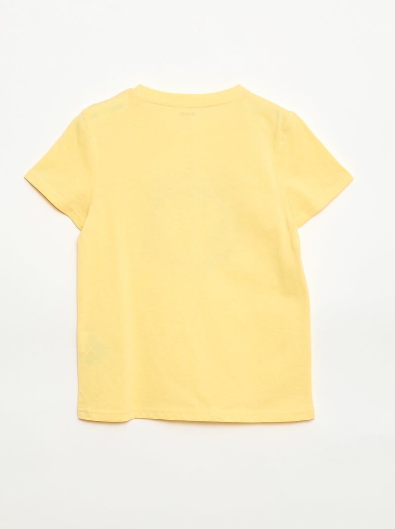 T-shirt estampado com mensagem Amarelo - Kiabi