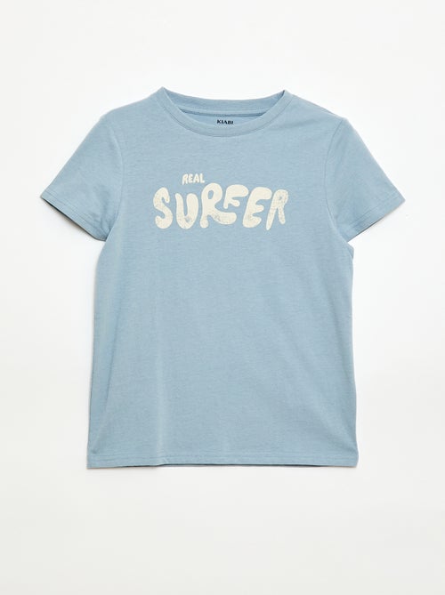 T-shirt estampado com mensagem - Kiabi