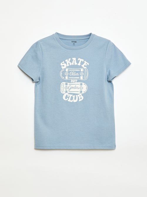 T-shirt estampado com mensagem - Kiabi