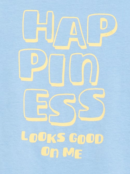 T-shirt estampado com mensagem - Kiabi