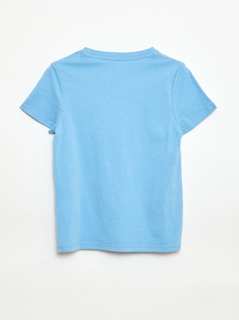 T-shirt estampado com mensagem Azul - Kiabi