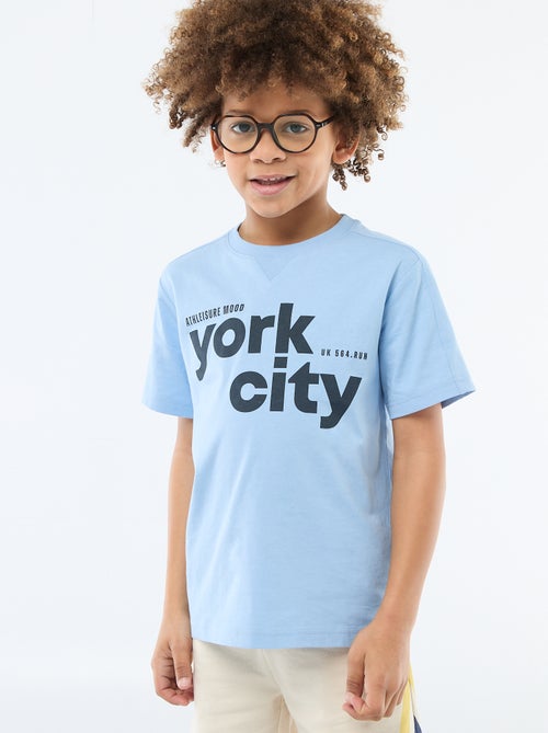 T-shirt estampado com mensagem - Kiabi