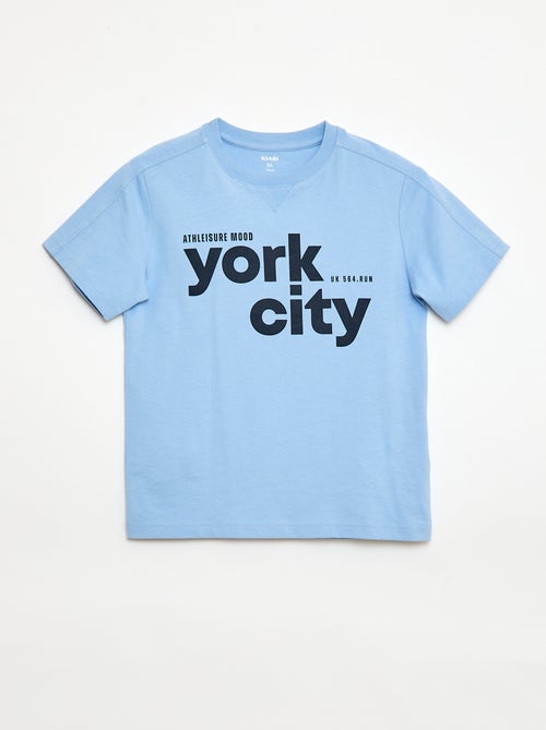 T-shirt estampado com mensagem - Kiabi