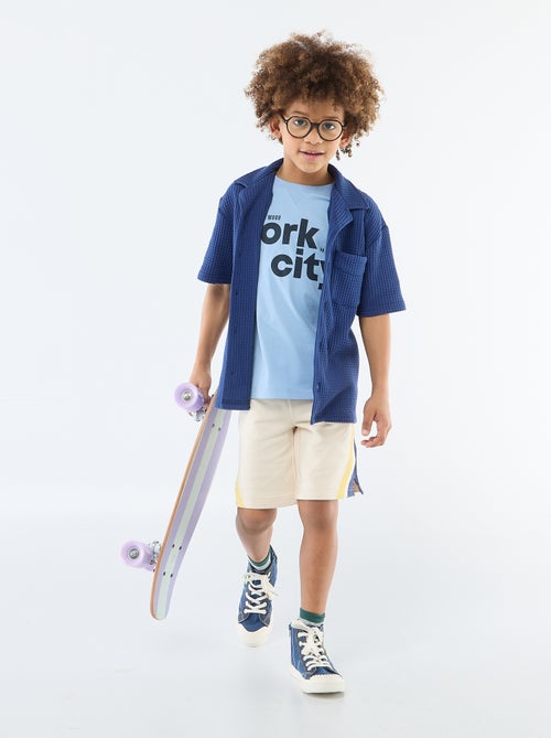 T-shirt estampado com mensagem - Kiabi