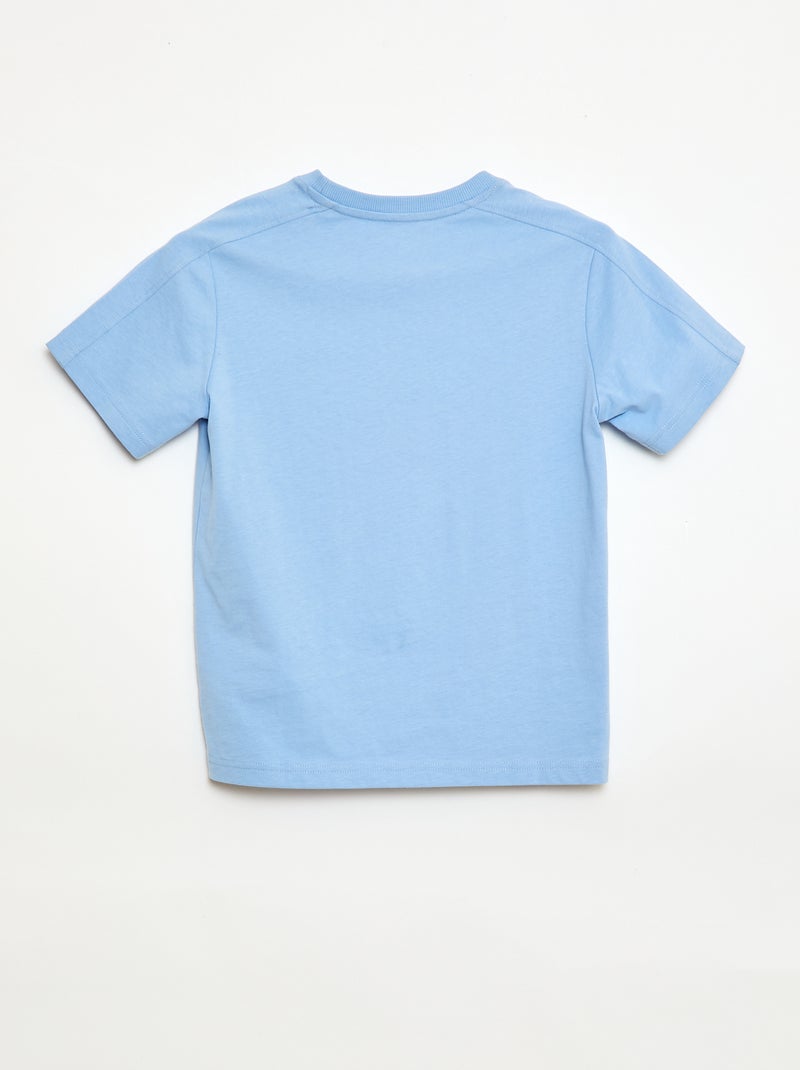 T-shirt estampado com mensagem Azul - Kiabi