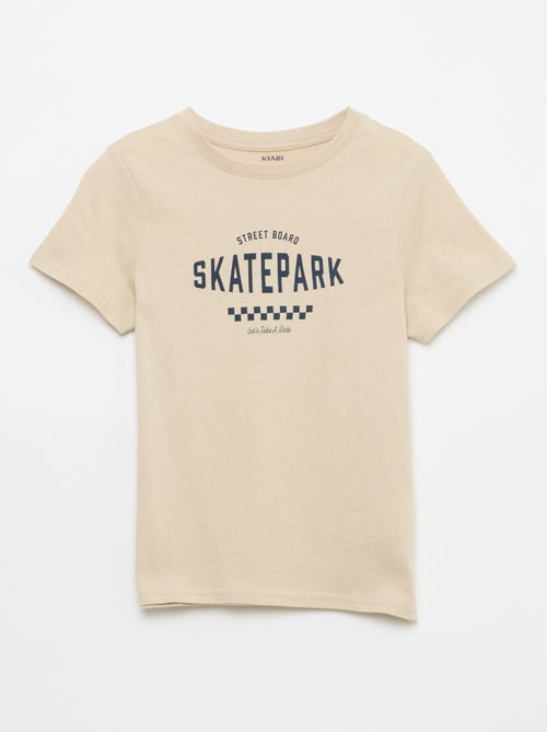 T-shirt estampado com mensagem - Kiabi