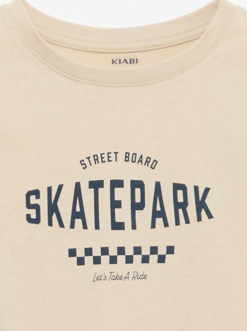 T-shirt estampado com mensagem - Kiabi