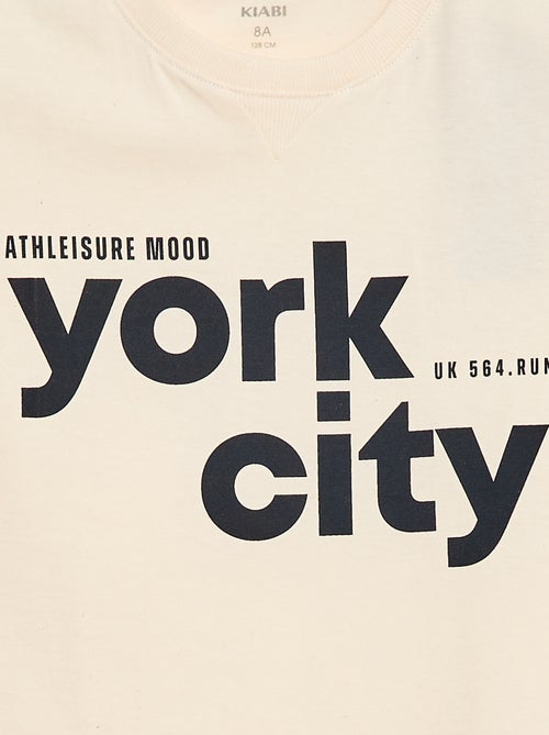 T-shirt estampado com mensagem - Kiabi