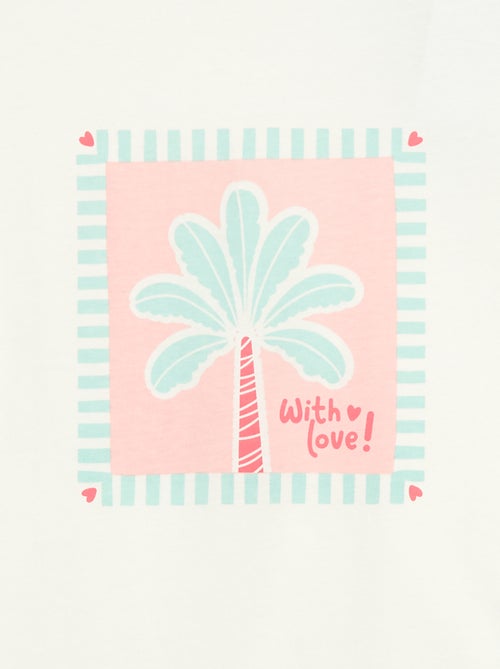 T-shirt estampado com mensagem - Kiabi