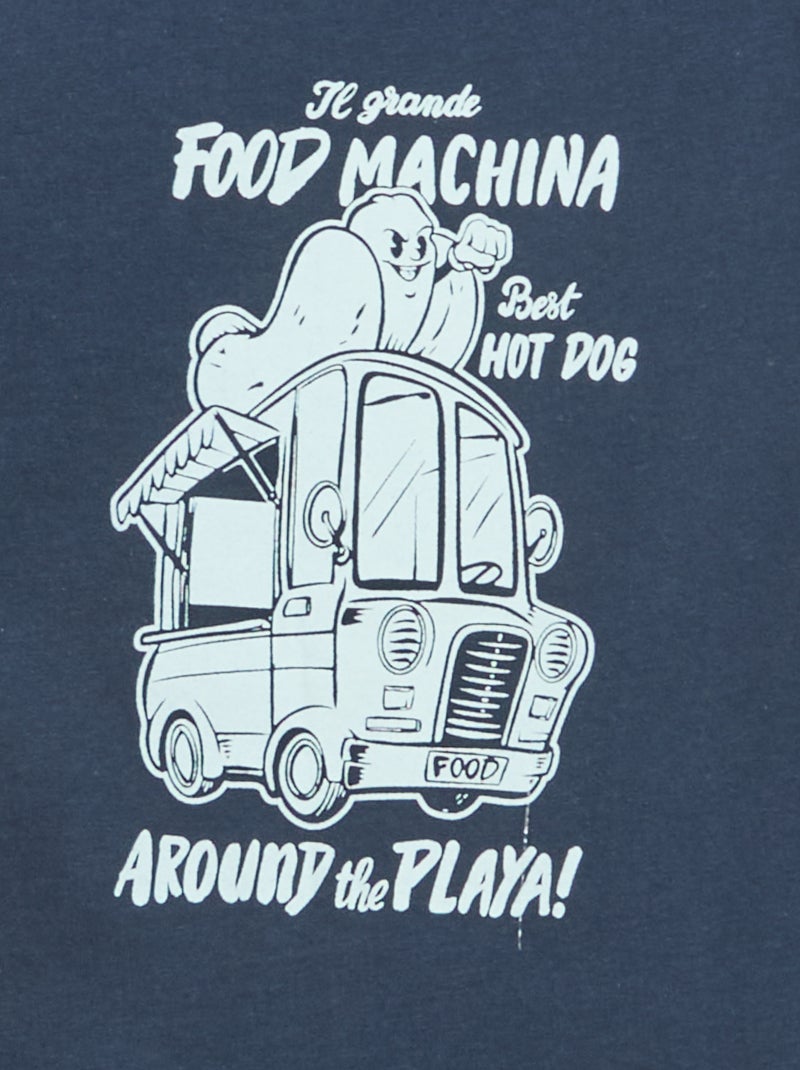 T-shirt estampado com mensagem Branco - Kiabi