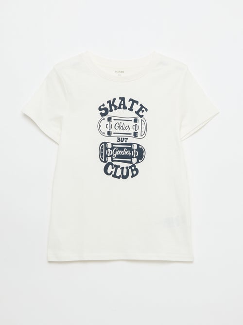 T-shirt estampado com mensagem - Kiabi