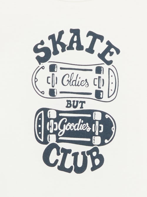 T-shirt estampado com mensagem - Kiabi