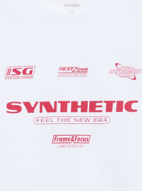 T-shirt estampado com mensagem - Kiabi