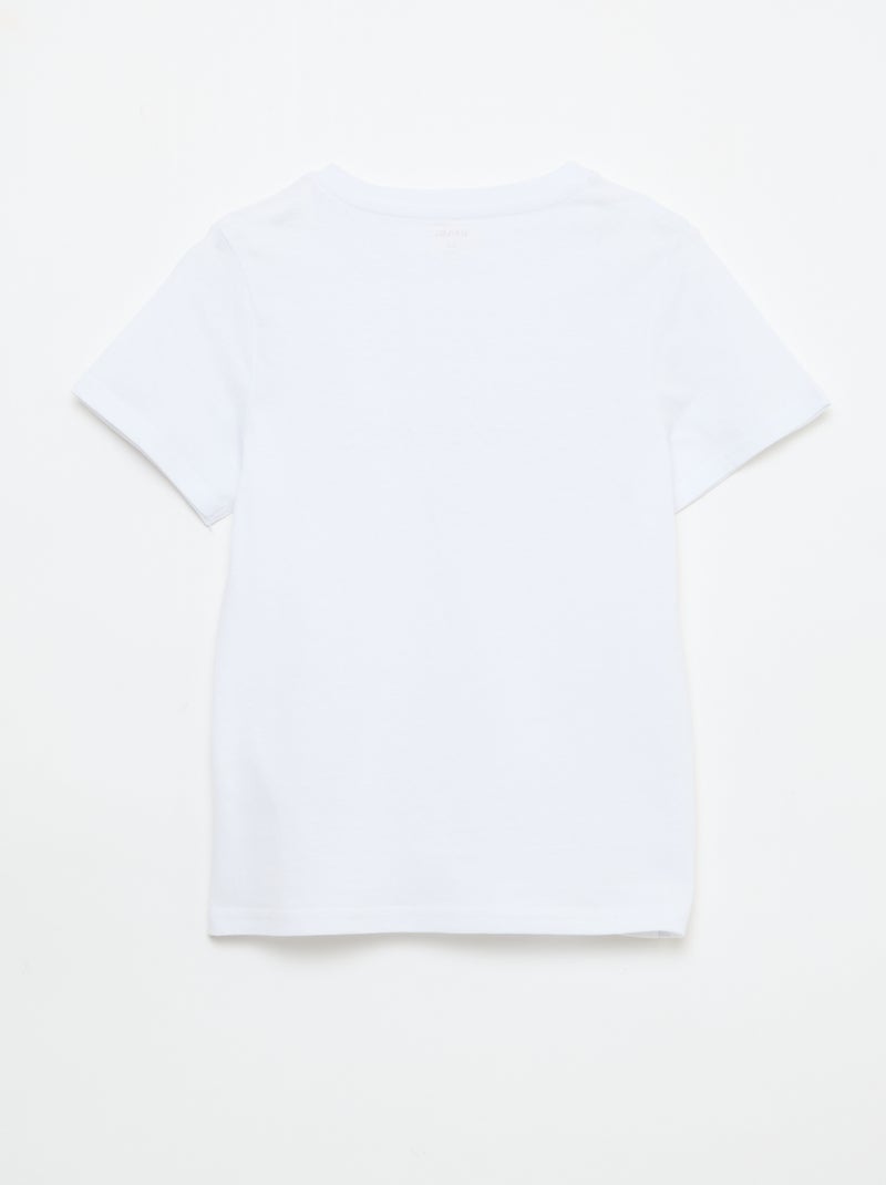 T-shirt estampado com mensagem Branco - Kiabi