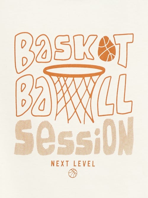 T-shirt estampado com mensagem - Kiabi