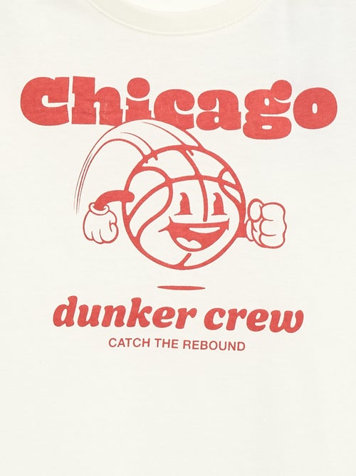 T-shirt estampado com mensagem - Kiabi