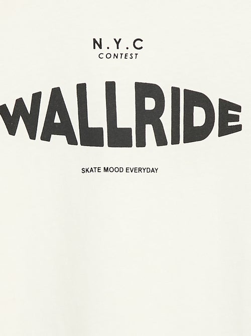 T-shirt estampado com mensagem - Kiabi