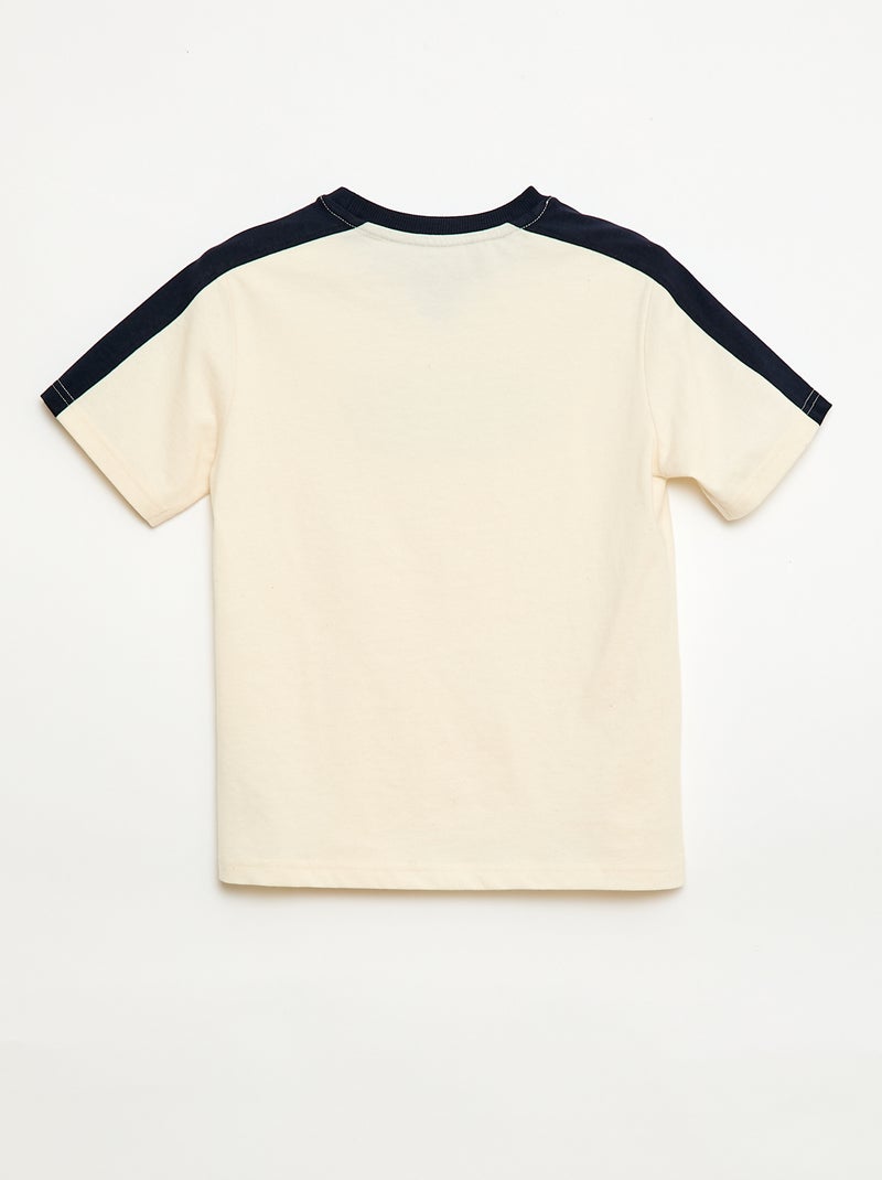 T-shirt estampado com mensagem Branco - Kiabi