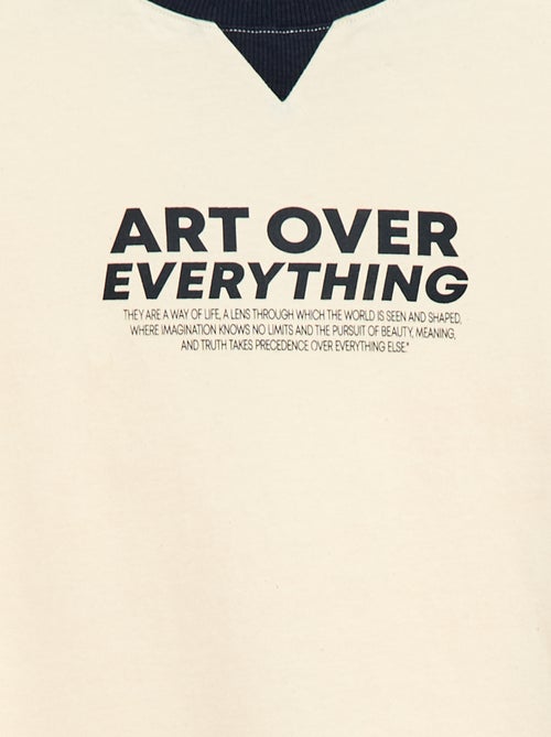 T-shirt estampado com mensagem - Kiabi