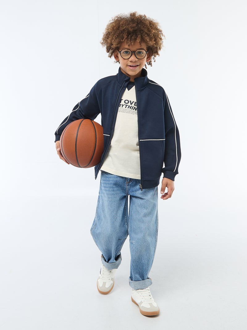 T-shirt estampado com mensagem Branco - Kiabi